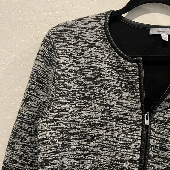 Classiques Entier Black XL Merino Wool zippered Cardigan